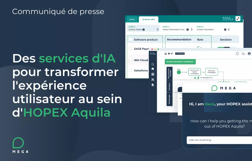 Des services d'IA pour transformer l'expérience utilisateur au sein d'HOPEX Aquila